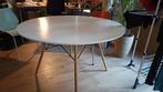 Ronde eettafel met wit blad, Huis en Inrichting, Tafels | Eettafels, Ophalen, Gebruikt, Rond, Modern