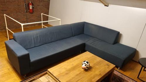 Hoekbank Goossens blauw  295x218 cm, Huis en Inrichting, Banken | Bankstellen, Gebruikt, Hoekbank, Vierpersoons of meer, 250 tot 300 cm