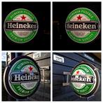 Heineken Bier dubbelzijdige lichtbak ø 51 cm (FH6008), Reclamebord, Plaat of Schild, Heineken, Gebruikt, Ophalen