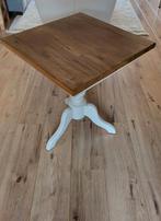 Landelijke Wijntafel met Houten Blad, Huis en Inrichting, Tafels | Bijzettafels, Ophalen of Verzenden, Rechthoekig, 60 cm of meer