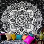 Zwarte Mandala Wandkleed 3D Wand Kleed Muurkleed Lotus India, Verzenden, Nieuw, Wit, Rechthoekig