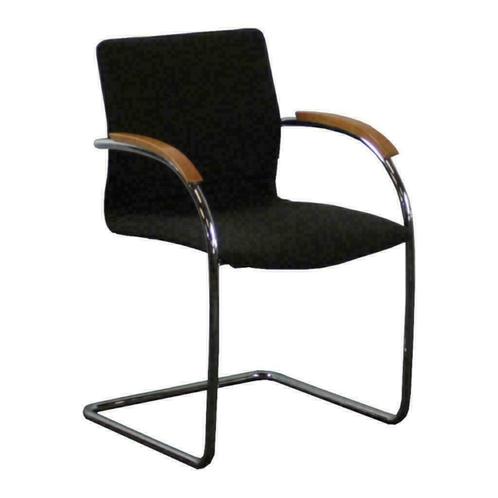 Thonet Vergaderstoel Antraciet Chroom Slede, Huis en Inrichting, Stoelen, Ophalen of Verzenden