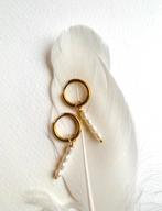 Parel oorbellen/ creolen, Sieraden, Tassen en Uiterlijk, Oorbellen, Ophalen of Verzenden, Nieuw, Goud, Hangers