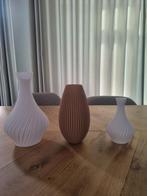 3d geprinte vazen, Wit, Aardewerk of Porselein, Ophalen of Verzenden, Zo goed als nieuw