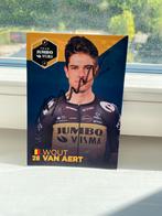 Wout van Aert fotokaart Jumbo Visma 2022 met handtekening, Hobby en Vrije tijd, Stickers en Plaatjes, Ophalen, Nieuw