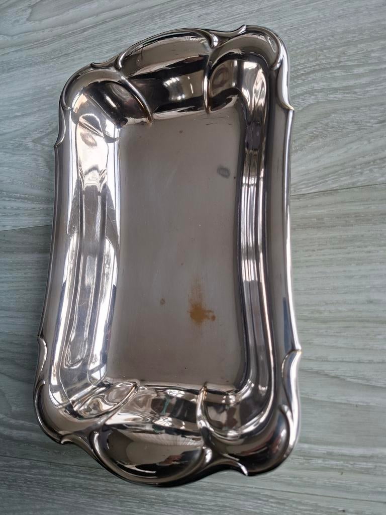 Verzilverde broodschaal, Ophalen of Verzenden