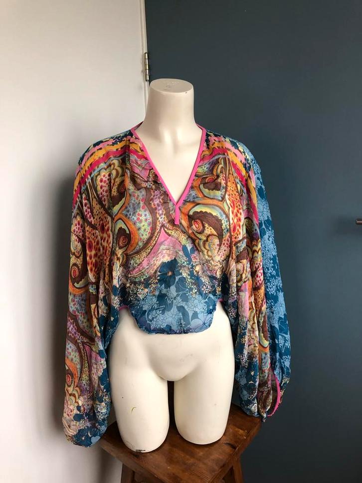 Nolita zijde kleurrijke zomerse hippy gypsy boho ibiza top m, Kleding | Dames, Tops, Zo goed als nieuw, Maat 38/40 (M), Overige kleuren