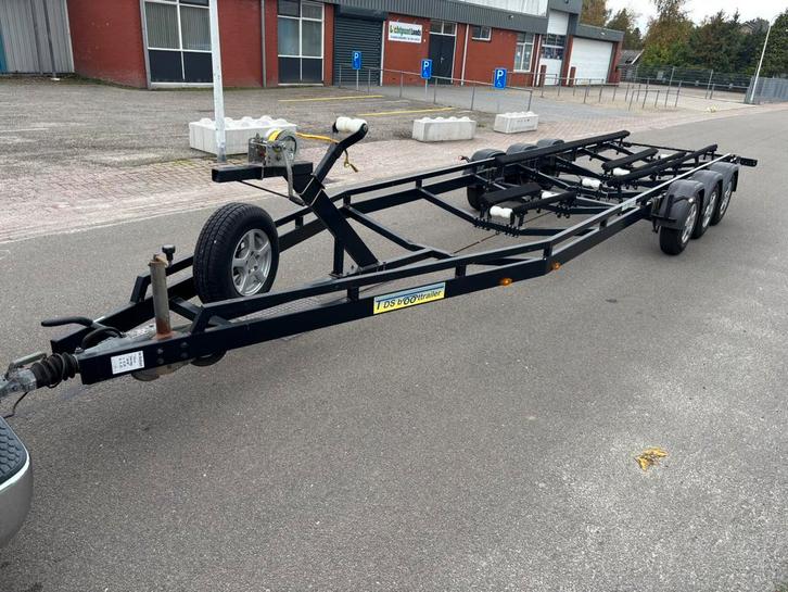 Trippelas Boottrailer 3500kg - Zwart Poedercoat, Watersport en Boten, Boottrailers, Gebruikt, Overige typen, 3000 kg of meer, 9 meter of meer
