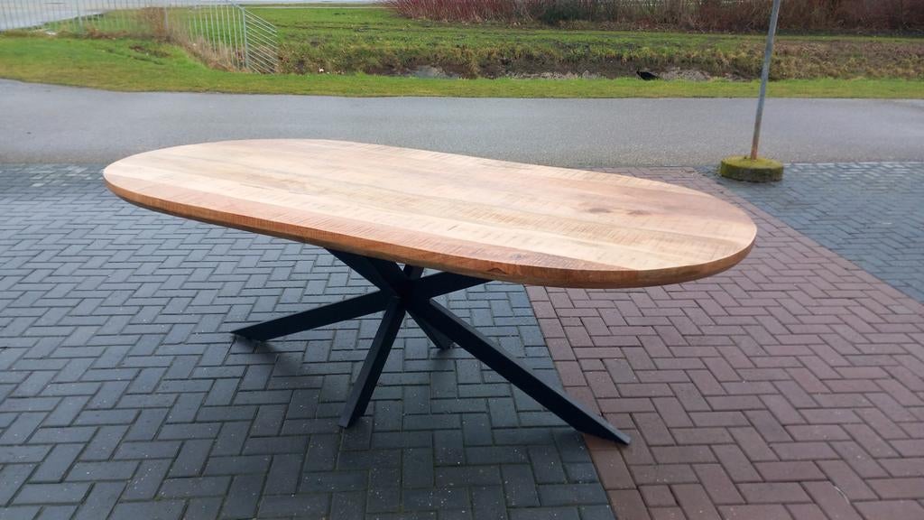 Mango eettafel , 240 x 120 cm. !!, Huis en Inrichting, Tafels | Eettafels, Ophalen, 100 tot 150 cm, Vijf personen of meer, Overige vormen