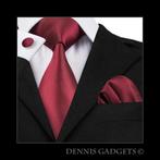 Dennis Gadgets: 100 % zijden stropdas ( 3 delig !! ) DG 0430, Kleding | Heren, Stropdassen, Nieuw, Effen, Ophalen, Rood