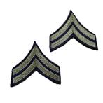 WWII US Corporal Rank Stripes, Ophalen of Verzenden, Amerika, Embleem of Badge