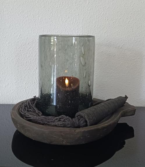 Puur wonen windlicht Smokey Grey Bubbels, Huis en Inrichting, Woonaccessoires | Kandelaars en Kaarsen, Kandelaar, Minder dan 25 cm