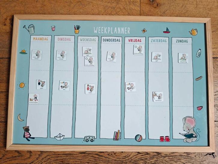 Planbord kinderen, Huis en Inrichting, Woonaccessoires | Memoborden, Zo goed als nieuw, Ophalen of Verzenden