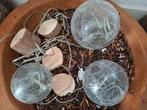 Drie licht bollen, Ophalen of Verzenden, Zo goed als nieuw, Rond, Glas