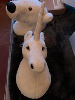 Pluche Eenhoorn Hoofd Wanddecoratie, Ophalen of Verzenden, Zo goed als nieuw, Wanddecoratie