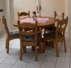 Massief Ovale Eethoek, Huis en Inrichting, Ophalen, Gebruikt, 100 tot 150 cm, Eikenhout