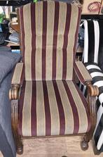 Vintage gestreepte fauteuil, Ophalen, Gebruikt