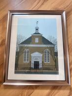 Seesflag Litho Kerk Voorburg 1978 Gesigneerd 30/200 Ingelijs, Ophalen