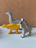 Holztiger diertjes, Dino's en ezel, Ophalen of Verzenden, Zo goed als nieuw