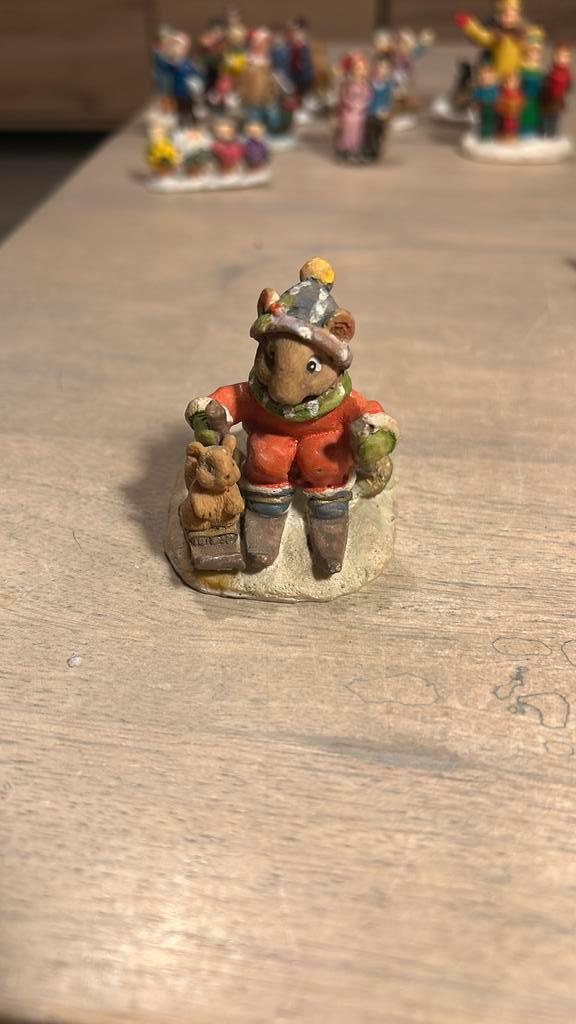 Muis en eekhoorn op skis, Diversen, Kerst, Zo goed als nieuw, Ophalen of Verzenden