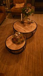 Haco industriële ronde salontafelset, 50 tot 100 cm, Rond, 50 tot 100 cm, Zo goed als nieuw