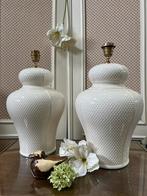 Tijdloze set: 2 witte Italiaanse gemberpot lampvoeten, D, Overige materialen, Nieuw, Ophalen of Verzenden
