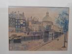Jan den Hengst  Singel Amsterdam met Lutherse kerk, Antiek en Kunst, Ophalen
