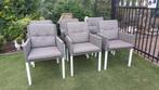 6 luxe all weather tuinstoelen, Ophalen, Gebruikt