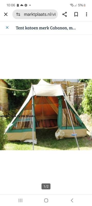 Koopje! Tent katoen merk Cabanon, model Pyramide 4 beschikbaar voor biedingen