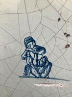 Oude tegel met een bijzondere voorstelling : plasser, Ophalen of Verzenden