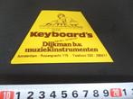 sticker strip dijkman bv keyboard / instrumenten amsterdam *, Verzamelen, Ophalen, Zo goed als nieuw, Bedrijf of Vereniging