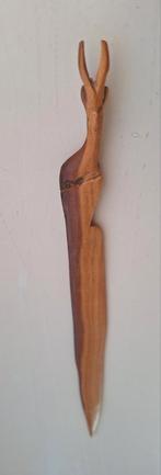 Houten brievenopener met hertenkop, Ophalen of Verzenden, Balpen, Overige merken