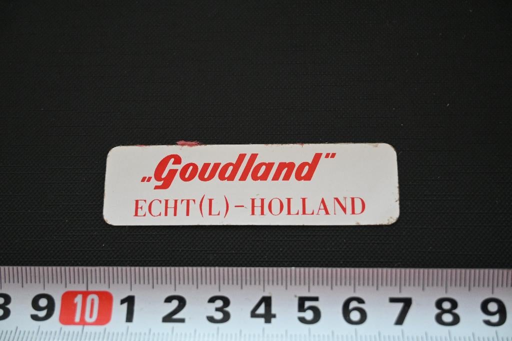 sticker echt GOUDLAND, Ophalen, Zo goed als nieuw