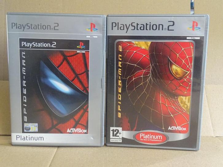 Spiderman 1 en 2 PS2, Spelcomputers en Games, Games | Sony PlayStation 2, Zo goed als nieuw, Avontuur en Actie, 1 speler, Vanaf 16 jaar