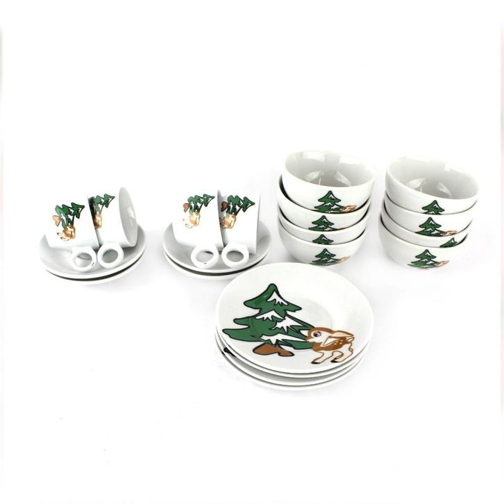 Kerst winter servies, Huis en Inrichting, Keuken | Servies, Overige stijlen, Aardewerk, Verzenden