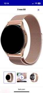 Samsung Galaxy Watch 4 40mm Horlogebandjes leer metaal goud, Sieraden, Tassen en Uiterlijk, Smartwatches, Samsung galaxy watch 4 goud