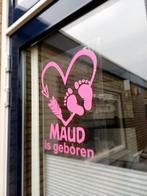 Geboorte Raamstickers met naam van de baby., Ophalen of Verzenden, Nieuw, Geboortebord
