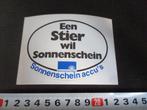 sticker een stier wil sonnenschein accu auto, Ophalen, Zo goed als nieuw, Bedrijf of Vereniging