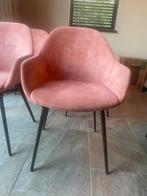 6 Roze Eetkamerstoelen - Zo Goed Als Nieuw, Huis en Inrichting, Stoelen, Ophalen, Overige kleuren, Zo goed als nieuw, Metaal