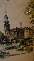 Schilderij Amsterdam, Antiek en Kunst, Ophalen of Verzenden