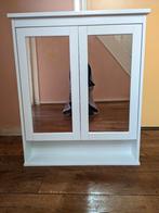 Hemnes spiegelkast, 2 deuren en open vak, wit, 83x16x98 cm, Huis en Inrichting, Badkamer | Badkamermeubels, Ophalen, Minder dan 50 cm