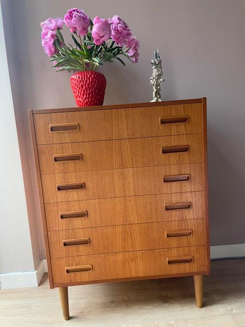 Mid-century design vintage ladekast Westergaard Modefabrik, Huis en Inrichting, Kasten | Ladekasten, Gebruikt, 100 tot 150 cm