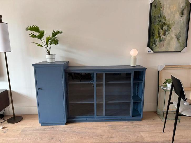 Antieke Vitrinekast/Boekenkast - Uniek Pronkstuk!, Huis en Inrichting, Kasten | Dressoirs, Gebruikt, 150 tot 200 cm, 25 tot 50 cm