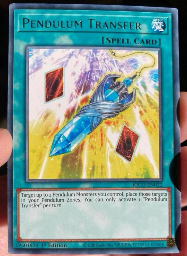 Yu-Gi-Oh! Pendulum Transfer KICO 1st Ed M/NM !, Hobby en Vrije tijd, Verzamelkaartspellen | Yu-gi-Oh!, Zo goed als nieuw, Losse kaart