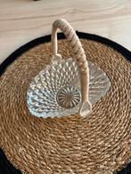 Kristallen mandje met handvat, Antiek en Kunst, Antiek | Glas en Kristal, Ophalen of Verzenden