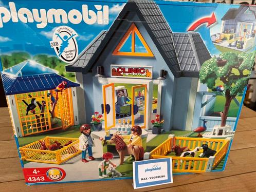 Playmobil Dierenkliniek - gebruikt, in nette doos - 4343, Kinderen en Baby's, Speelgoed | Playmobil, Zo goed als nieuw, Ophalen