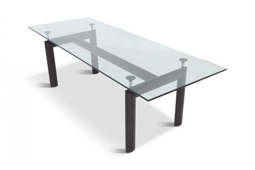 Le Cor Corbusier tafel Glasplaat, Huis en Inrichting, Tafels | Eettafels, Gebruikt, 50 tot 100 cm, 200 cm of meer, Rechthoekig