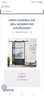 industriële schuifdeur incl railsysteem:gloed nieuw, Ophalen, 80 tot 100 cm, 215 cm of meer, Binnendeur