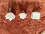 3x Gispen Giso plafondlamp, Huis en Inrichting, Lampen | Plafondlampen, Ophalen, Gebruikt, Glas, Art deco