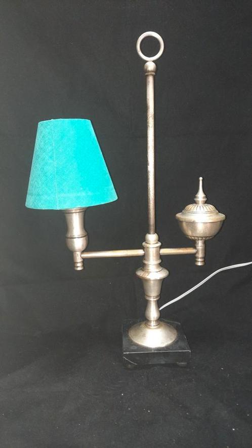 Vintage tafellamp jaren? Mooie patina, lees de beschrijving, Huis en Inrichting, Lampen | Tafellampen, Zo goed als nieuw, Minder dan 50 cm